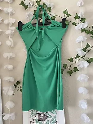 Shein Green Halter Neck Bodycon Dress Size Xs • £9