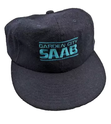 SAAB Garden City Find Your Own Road Embroidered Wool Baseball Cap VTG • $40