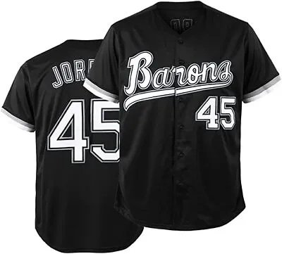 Tocament Birmingham Barons Michael Jordan 45 Baseball Jersey Black Size SMALL • $37.94