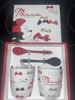 Disney Land Paris Minnie Mouse Mug & Spoon Set New Rare Christmas 🎄 Gift • £24.99