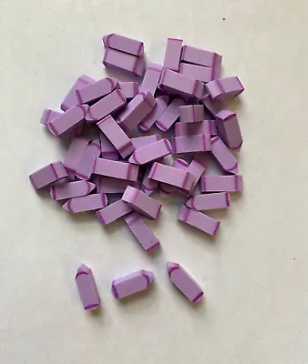50 Mini Purple Crayon Shaped Erasers Teacher Supply Sorting Math Counter • $6.99