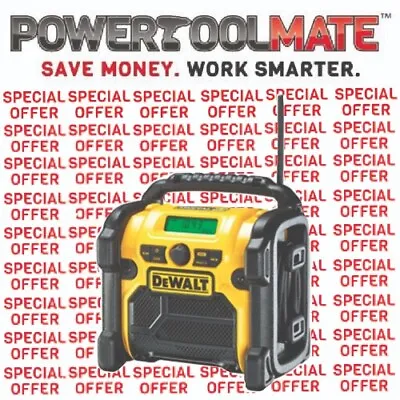 Dewalt DCR020 240v XR Compact DAB Digital Jobsite Radio 10.8v 14.4v 18v • £97.99