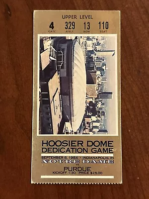 $124.99 • Buy 1984 FOOTBALL TICKET NOTRE DAME GAME #1 TIM BROWN PURDUE COLLEGE DEBUT 1st GAME