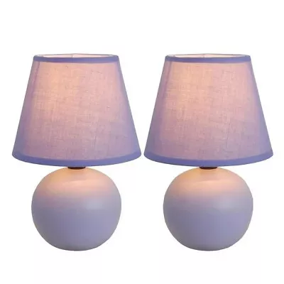 Mini Ceramic Globe Table Lamp 2 Pack Set • $16.65