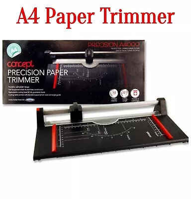 A4 Paper Trimmer Heavy Duty Rotary Photo Paper Card Cutter Ruler Arts & Crafts • £15.74