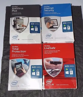 McAfee - AntiVirus Plus Internet Security Total Protection Live Safe 4 PC Bundle • $25.57