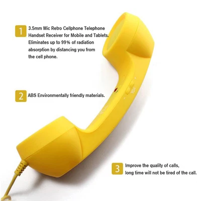 £9.95 • Buy Retro Handset For Smartphones, Anti-radiation Phone For Mobile 3.5mm Jack Colors