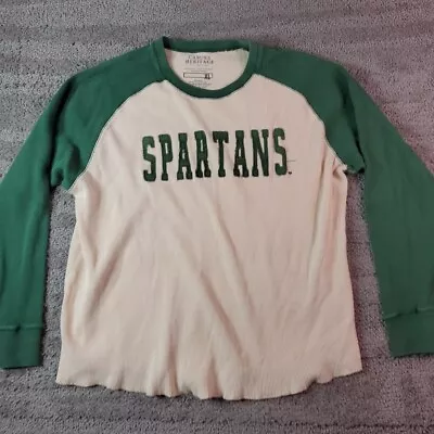 Michigan State Spartans Men's XL Thermal Shirt Long Sleeve 100% Cotton • $2.99