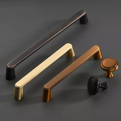 Vintage Furniture Handles Brushed Gold Kitchen Cabinet Handles Retro Handles • $6.80