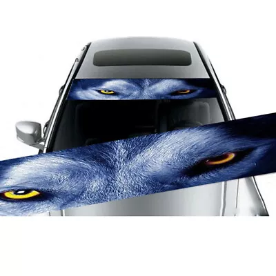 Car Front Rear Window Windshield 3D Wolf Eye Graphics Vinyl Decal Racing Sticker • $10.96