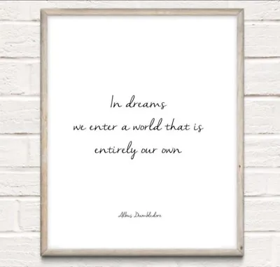 £4.59 • Buy A4 Harry Potter Quote Dreams Dumbledore Love Typography Print Gift Home UNFRAMED