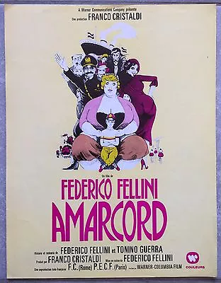 Plaquette AMARCORD Magali Noel FEDERICO FELLINI Bruno Zanin C • $11.18