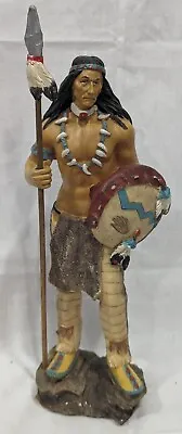 Vintage Indians By Regency Resin Statue Native American Approx 12.5  • £29.99