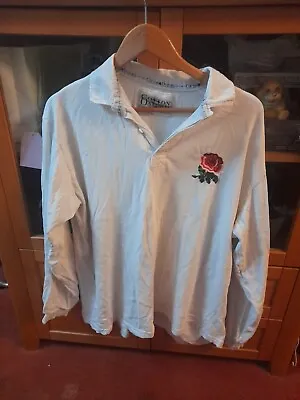 Cotton Oxford Long Sleeve England Rugby Shirt Size XL • £49.99