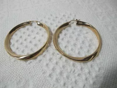 Bronze Milor Italy Rose Gold Large 2  Twisted Hoop Earrings • $29.99