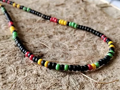 Rasta Seed Bead Necklace His Her • $7.99