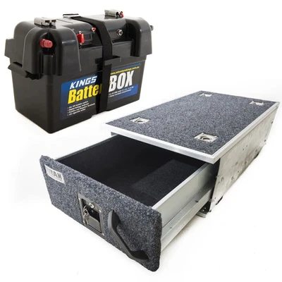 $283.95 • Buy Titan Single Ute Drawer 1300mm Lockable DIY Steel Frame + Battery Box 12V 2xUSB