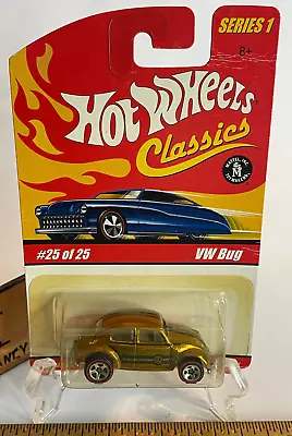 HOT WHEELS Classics Series 1 VW Bug Gold #25/25 Special Paint Limited Edition • $23.75