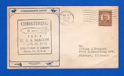 USS Macon ZRS-5 Christening Akron OH March 11 1933 • $8.99