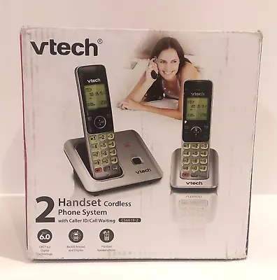 VTech 2 Handset Single Line Cordless Phone System CS66192 Sealed Box NEW • $34.99