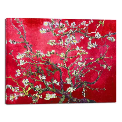 Red Almond Blossom Tree Canvas Print Van Gogh Painting Repro Wall Art Home Decor • $14.99