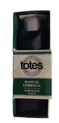 Totes  Mini  Micro  Compact  Umbrella Water Resistant  Black  • $29.99