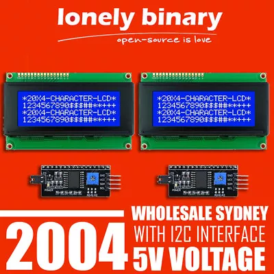 $13.99 • Buy 2004 20X4 LCD Display Screen IIC I2C SPI Interface Arduino Raspberry PI ESP32