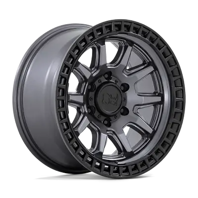 17x8.5 Black Rhino Calico Matte Gunmetal With Matte Black Lip Wheel 5x120 (34mm) • $329
