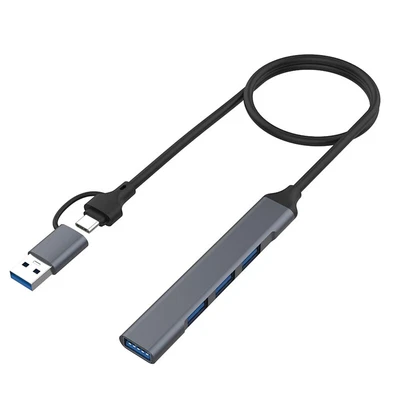 $16.14 • Buy 1 PCS 2 In 1(USB-C+USB-A) 4 Port Hub USB 2.0X3+USB 3.0X1 5Gbps Fast TransmisD5L8