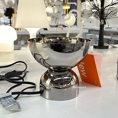 Ikea ACKJA Table Lamp Nickel Plated Mirrored 6x 6  Bowl-shaped BRAND NEW • $35.90