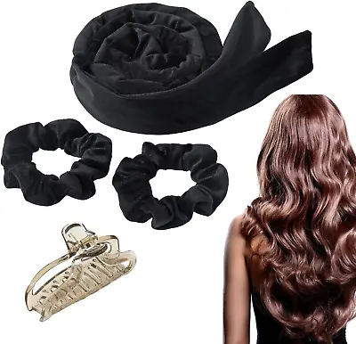 Hair Curlers For Long Hair Heatless Curling Rod Headband Extra Long Soft Velo • £8.70