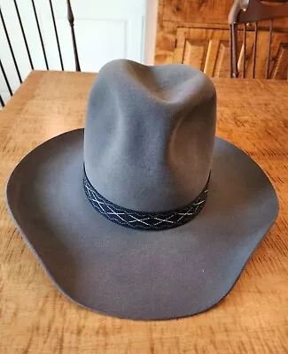 RESISTOL Hat Self Conforming Stagecoach Granite Gray Color  7 1/8 Vtg Oval • $75