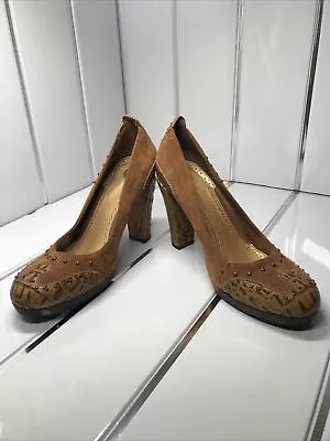 Sam Edelman Heels Size 7  Printed An Rough Leather  Absolutely Spectacular • £15