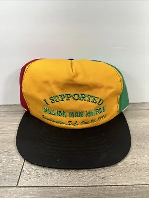 Vintage 1995 Million Man March SnapBack Hat Nwt Rare Colorblock • $130