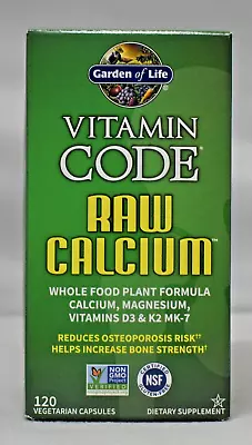 Garden Of Life Vitamin Code RAW Calcium 120 Vegetarian Capsules • $73.40