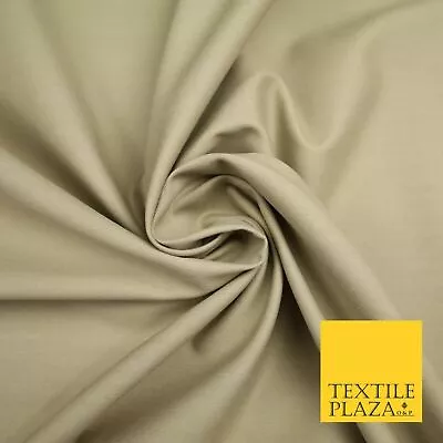 £1.50 • Buy STONE BEIGE Stretch Cotton Drill Fabric Twill Upholstery Uniform Work 57  7190