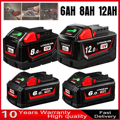 For Milwaukee For M18 Lithium 12.0 9.0 8.0 AH High Output Battery 48-11-1880 • $26.89