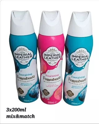  Imperial Leather Foamburst 2x1 BERGAMOT & SEA MINERAL Shower Foam Mousse 200ml • £13.99