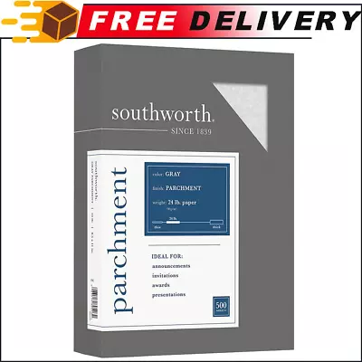 Southworth Parchment Specialty Paper 24 Lb. 8 1/2  X 11  Gray Pack Of 500 • $40.14