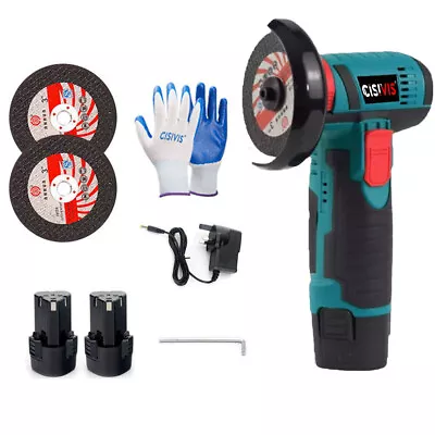 £33.99 • Buy 12V Brushless Mini Cordless Angle Grinder Wood Polish Cutting Machine W/2Battery