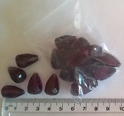 £1.75 • Buy 50g 17mm Teardrop Faceted Glass Beads - A2004