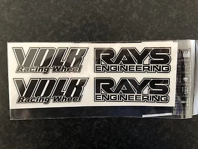 Volk Racing Wheel Rays Engineering 2 Wheel Decal Sticker Kit 4 Stickers BLACK • $11.62