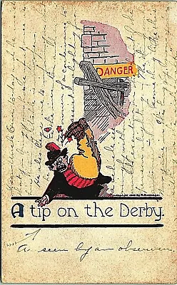 Comic Horse Racing Gambling  A Tip On The Derby 1906 UDB Postcard • £3.56