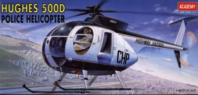 Academy 1/48 Hughes 500D Police Helicopter Plastic Model Kit [12249] • $19.99