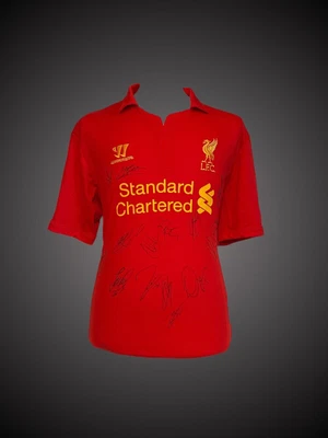 £100 • Buy Liverpool Multi Signed Shirt Includes-  Steven Gerrard, Jamie Carragher Bid £100