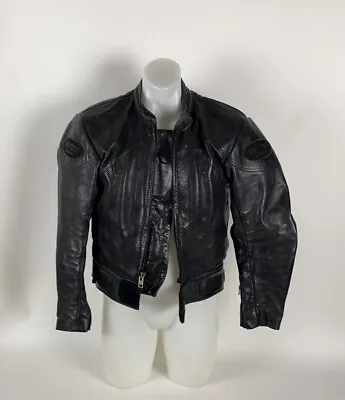VTG Vanson MK2 Sportrider Motorcycle Heavyweight Black Leather Jacket 40 • $350
