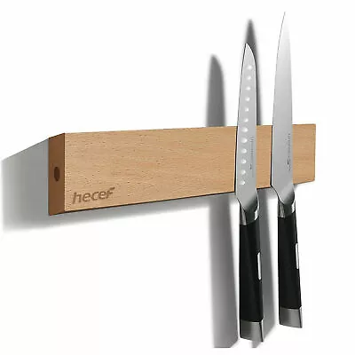 Hecef Premium Wood Magnetic Knife Strip Strong Knife Holder Rack Wall Mounted • $20.99