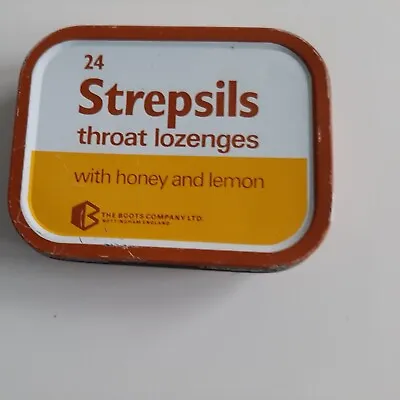 £3.99 • Buy Vintage Strepsils Throat Lozenges Sweet Tin From Boots 