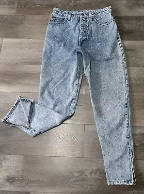 Guess Georges Marciano Vtg High Waist Acid Wash Ankle Zip Jeans 30 (29x28) USA • $29.99