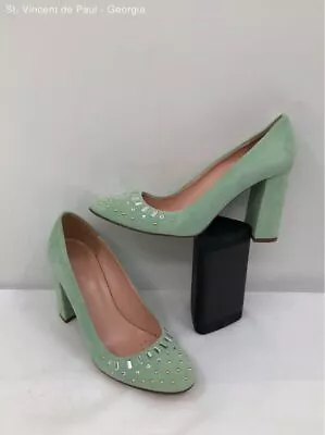 J.Crew Suede Bell Pump W/Jewels Women 7.5 • $21.86